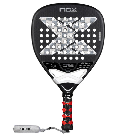 Pala de Padel Nox AT10 Genius Attack 18K Alum + Tarro de pelotas +Overgrip + Protector