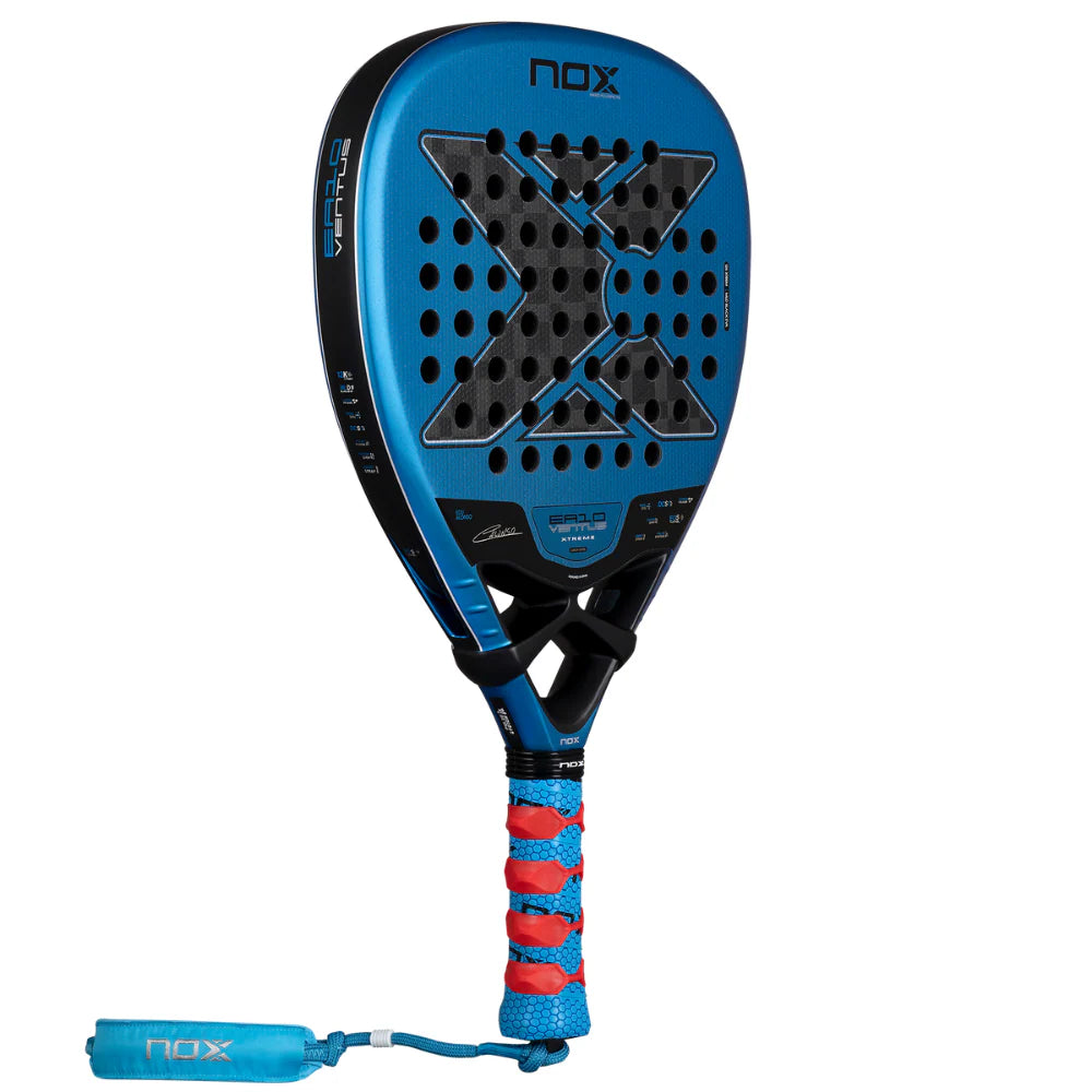 Pala de Padel Nox EA10 Ventus Attack 12K Xtreme by Edu Alonso  +Overgrip + Protector